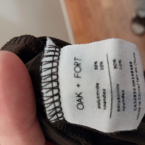 Oak + Fort, Olive Draped midi dress, M - Picture 4 of 5